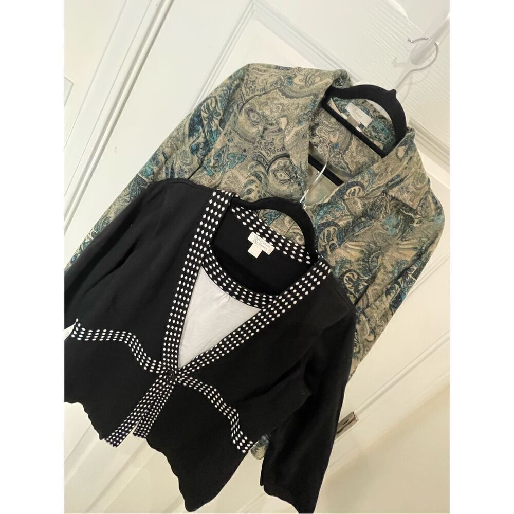 Christopher & Banks women’s bundle lot jacket and blouse medium